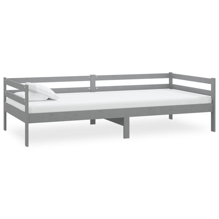 Pat de zi cu saltea, gri, 90x200 cm, lemn masiv de pin - WALTI WALTI