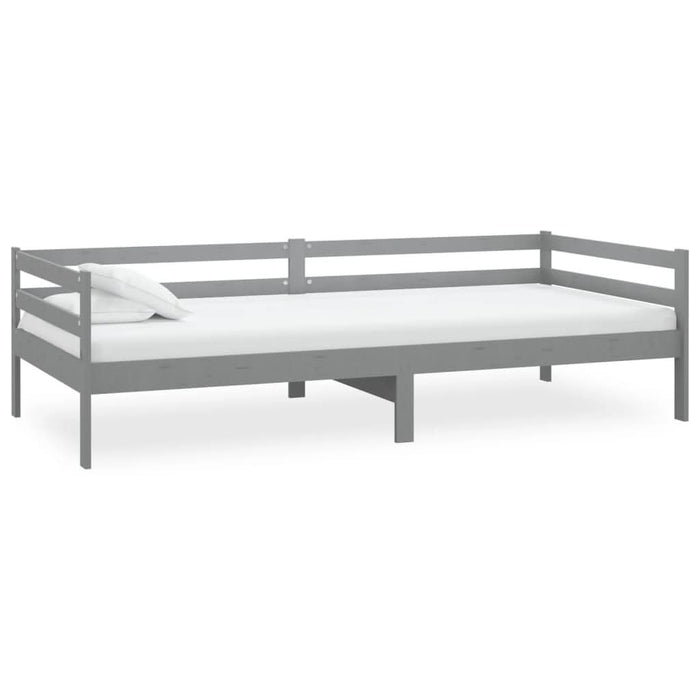 Pat de zi cu saltea, gri, 90x200 cm, lemn masiv de pin - WALTI WALTI