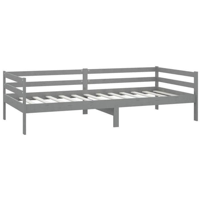 Pat de zi cu saltea, gri, 90x200 cm, lemn masiv de pin - WALTI WALTI