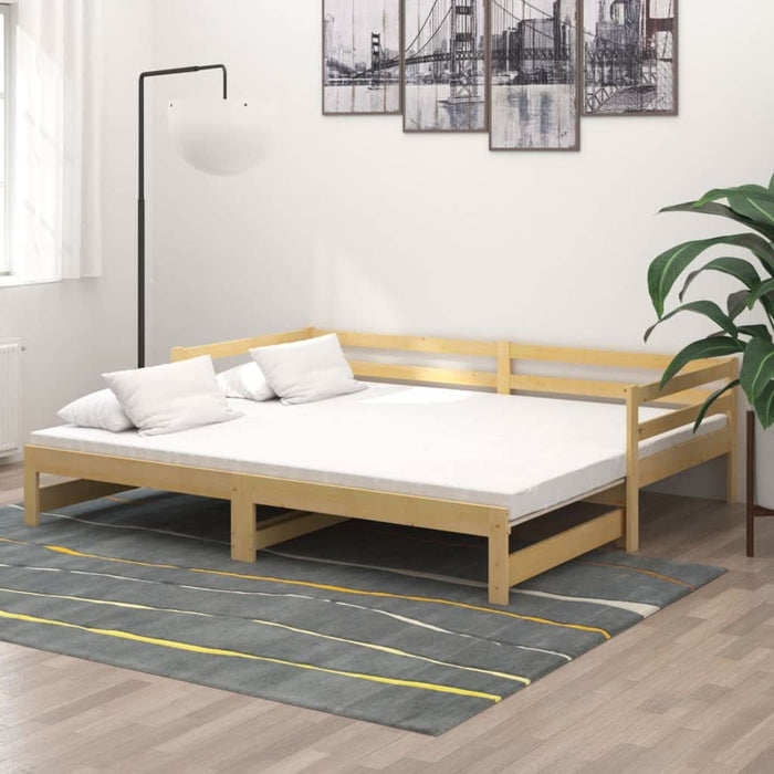 Pat extensibil de zi, 2x(90x200) cm, lemn masiv de pin - WALTI WALTI