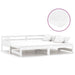 Pat extensibil de zi, 2x(90x200) cm, alb, lemn masiv de pin - WALTI WALTI