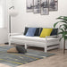 Pat extensibil de zi, 2x(90x200) cm, alb, lemn masiv de pin - WALTI WALTI