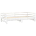 Pat extensibil de zi, 2x(90x200) cm, alb, lemn masiv de pin - WALTI WALTI