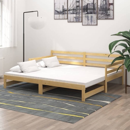 Pat extensibil de zi, 2x(90x200) cm, lemn masiv de pin - WALTI WALTI