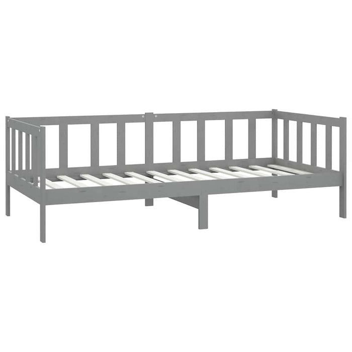 Pat de zi cu sertare, gri, 90x200 cm, lemn masiv de pin WALTI