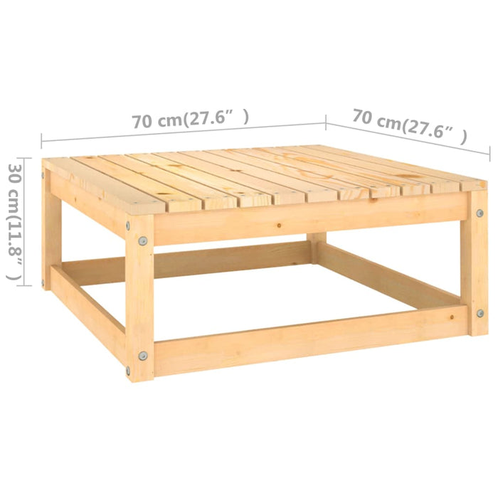 Set mobilier grădină cu perne, 3 piese, lemn masiv de pin WALTI