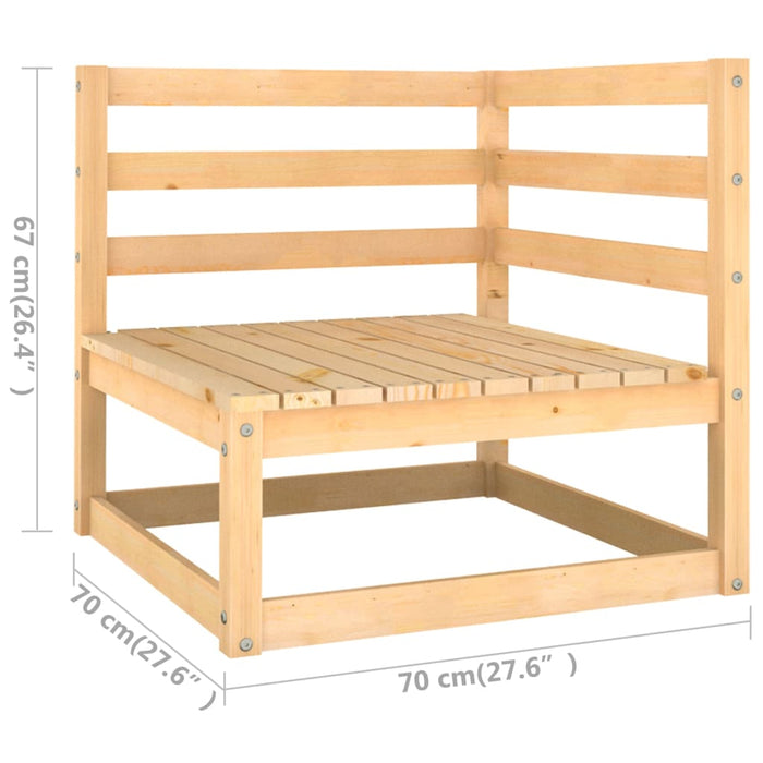 Set mobilier grădină cu perne, 3 piese, lemn masiv de pin WALTI