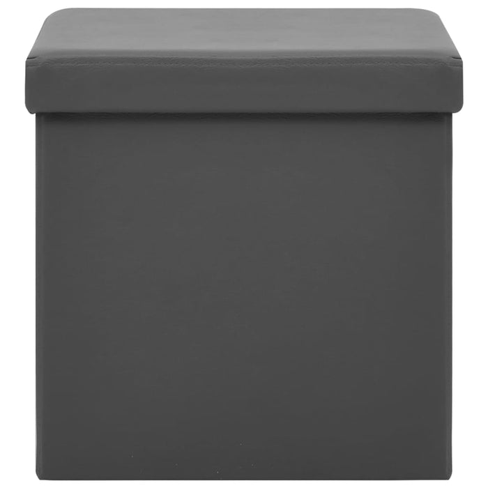 Taburet de depozitare pliabil, gri, PVC WALTI