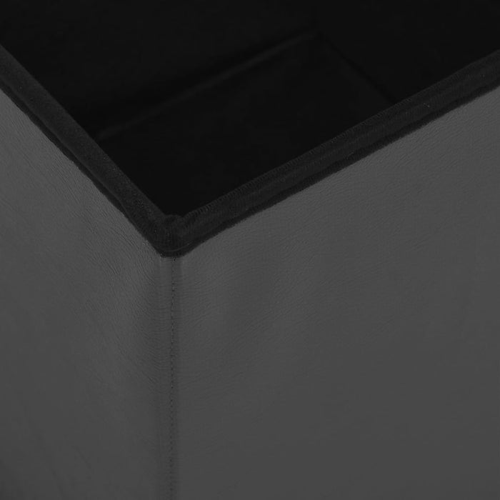 Taburet de depozitare pliabil, gri, PVC WALTI