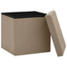 Taburete cu depozitare pliabile, 2 buc., cappuccino, PVC - WALTI WALTI