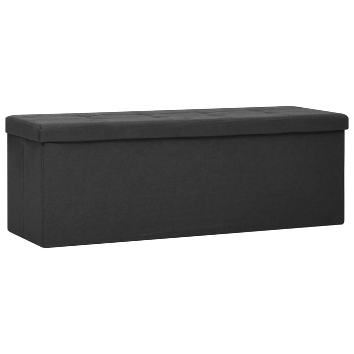 Bancă de depozitare pliabilă, negru, imitație de pânză WALTI
