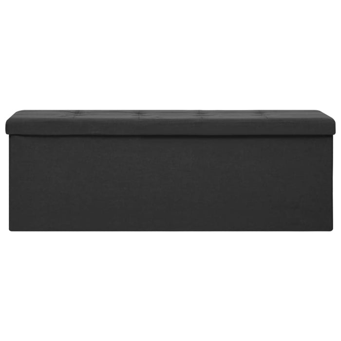 Bancă de depozitare pliabilă, negru, imitație de pânză WALTI