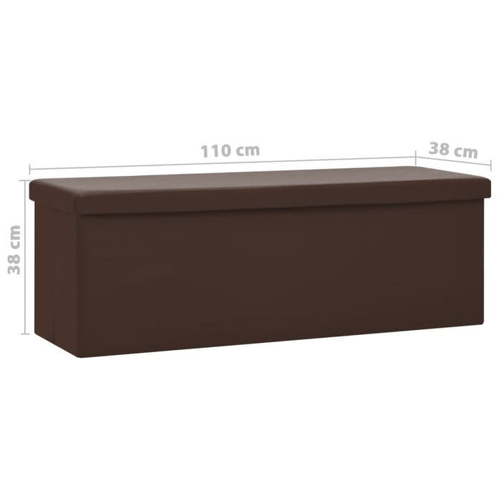 Bancă de depozitare pliabilă, maro, PVC - WALTI WALTI