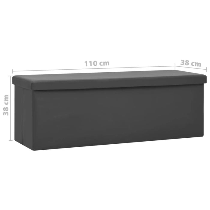 Bancă de depozitare pliabilă, gri, PVC - WALTI WALTI