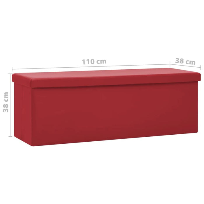 Bancă de depozitare pliabilă, roșu vin, PVC - WALTI WALTI