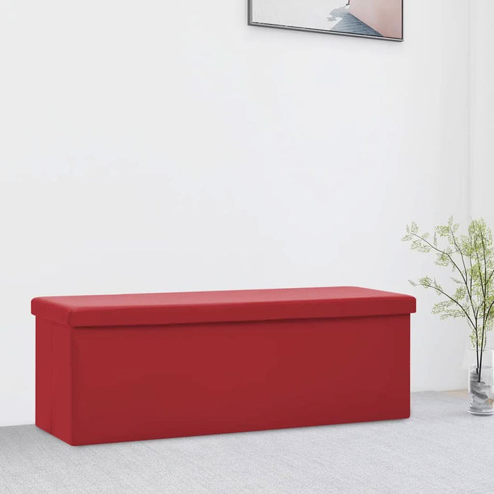 Bancă de depozitare pliabilă, roșu vin, PVC - WALTI WALTI