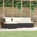 Set mobilier de grădină cu perne, 4 piese, negru, poliratan - WALTI WALTI