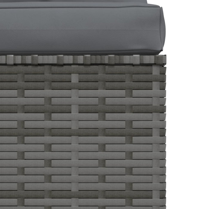 Set mobilier de grădină cu perne, 4 piese, gri, poliratan - WALTI WALTI