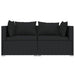 Set mobilier de grădină cu perne, 3 piese, negru, poliratan - WALTI WALTI