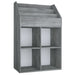 Raft de reviste pentru copii, gri, 71x30x114 cm, lemn prelucrat - WALTI WALTI