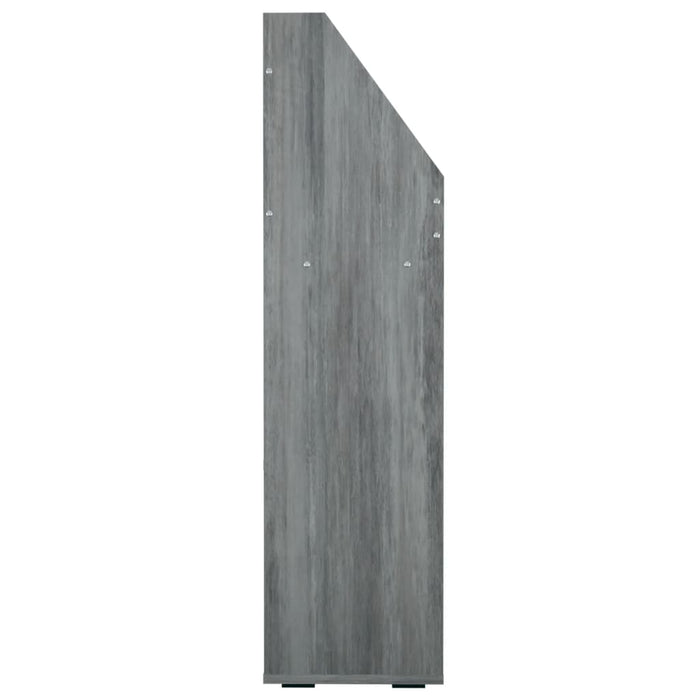 Raft de reviste pentru copii, gri, 71x30x114 cm, lemn prelucrat - WALTI WALTI