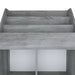 Raft de reviste pentru copii, gri, 71x30x114 cm, lemn prelucrat - WALTI WALTI