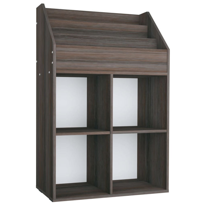Raft reviste copii gri/stejar sonoma 71x30x114cm lemn prelucrat - WALTI WALTI
