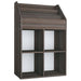 Raft reviste copii gri/stejar sonoma 71x30x114cm lemn prelucrat - WALTI WALTI