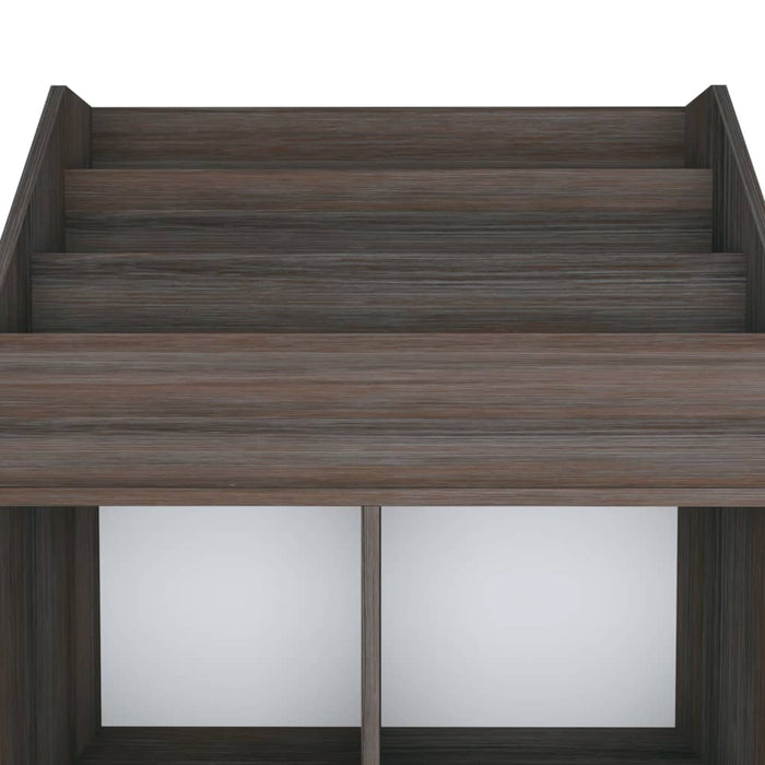 Raft reviste copii gri/stejar sonoma 71x30x114cm lemn prelucrat - WALTI WALTI