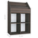 Raft reviste copii gri/stejar sonoma 71x30x114cm lemn prelucrat - WALTI WALTI