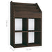Raft reviste copii, stejar afumat, 71x30x114 cm, lemn prelucrat - WALTI WALTI