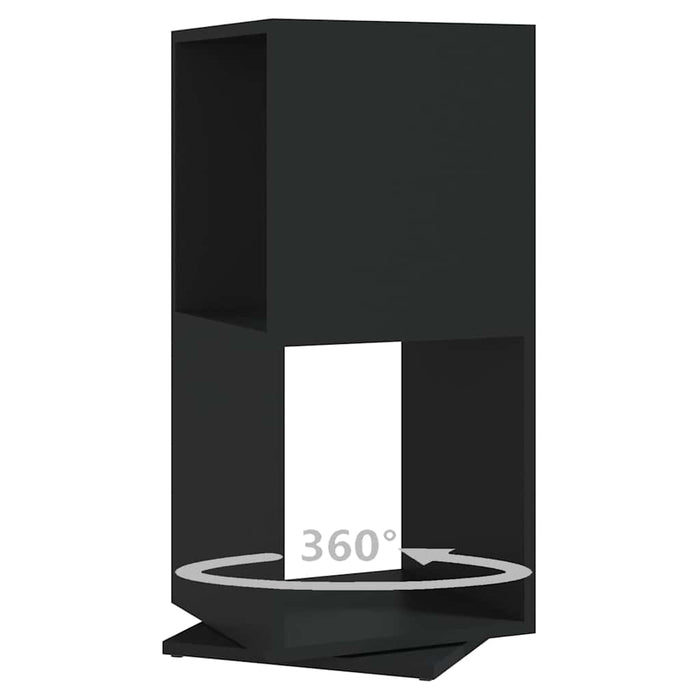 Dulap rotativ, negru, 34,5x34,5x75,5 cm, lemn prelucrat WALTI