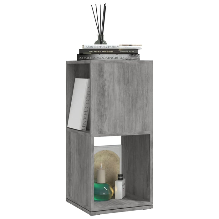 Dulap rotativ, gri beton, 34,5x34,5x75,5 cm, lemn prelucrat - WALTI WALTI