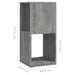 Dulap rotativ, gri beton, 34,5x34,5x75,5 cm, lemn prelucrat - WALTI WALTI