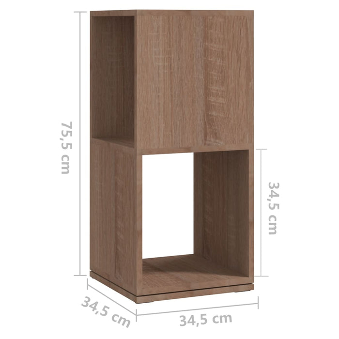 Dulap rotativ, stejar sonoma, 34,5x34,5x75,5cm, lemn prelucrat - WALTI WALTI