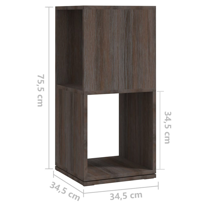 Dulap rotativ, gri și stejar sonoma, 34,5x34,5x75,5 cm, PAL - WALTI WALTI