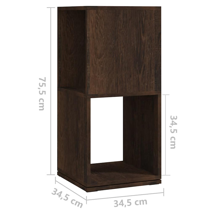 Dulap rotativ, stejar afumat 34,5x34,5x75,5 cm, lemn prelucrat WALTI