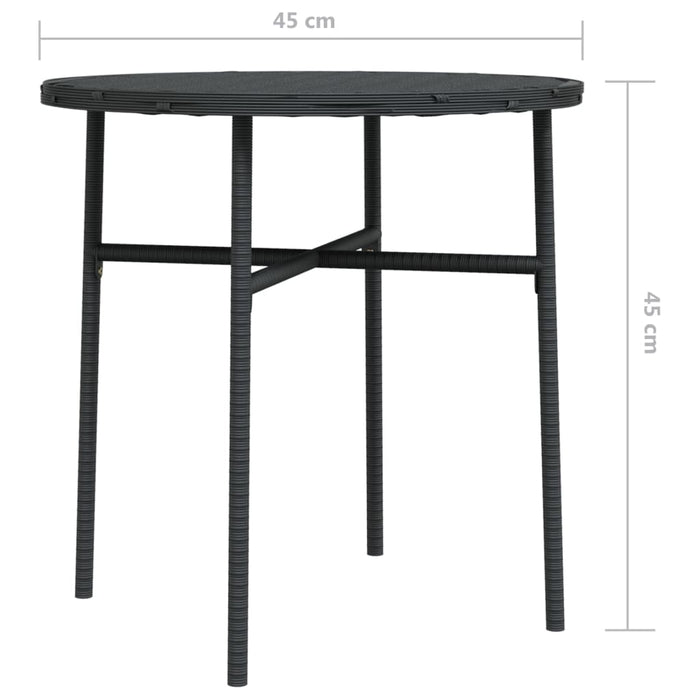 Măsuță de ceai, negru, 45 cm, poliratan - WALTI WALTI
