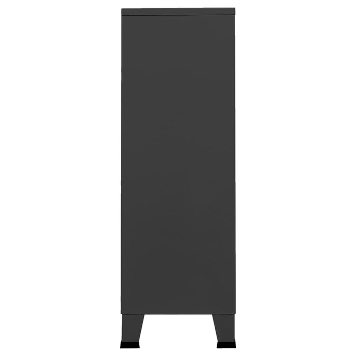 Dulap de haine industrial, antracit, 67x35x107 cm, oțel - WALTI WALTI
