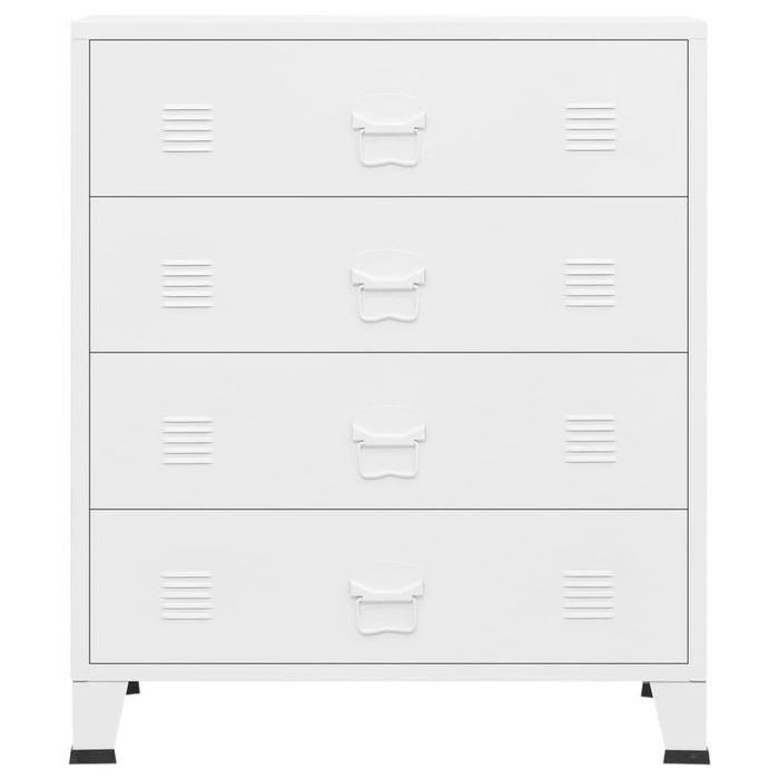 Dulap cu sertare industrial, alb, 78x40x93 cm, metal - WALTI WALTI
