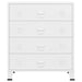 Dulap cu sertare industrial, alb, 78x40x93 cm, metal - WALTI WALTI