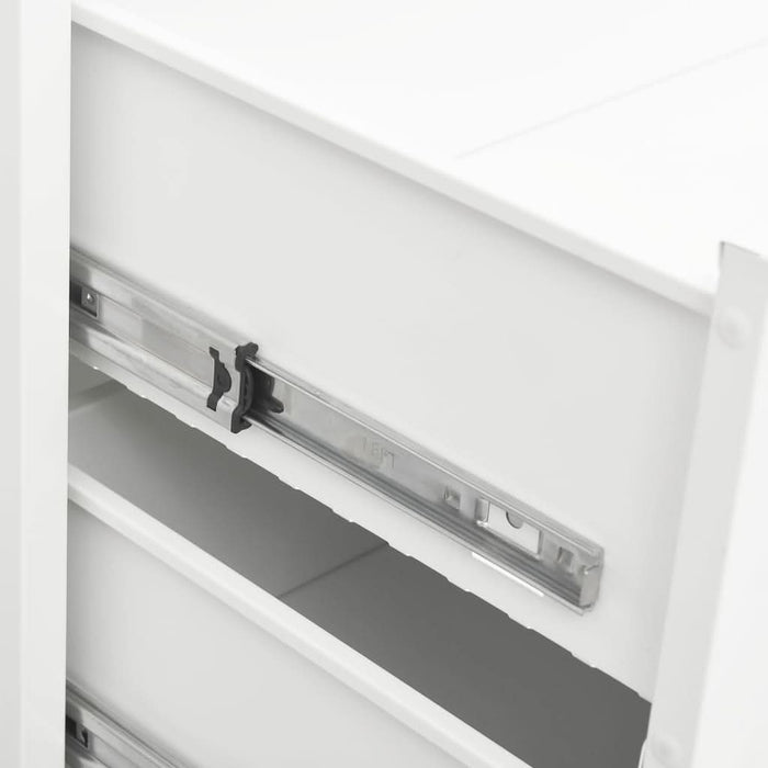 Dulap cu sertare industrial, alb, 78x40x93 cm, metal - WALTI WALTI