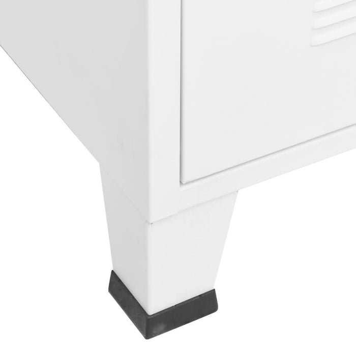 Dulap cu sertare industrial, alb, 78x40x93 cm, metal - WALTI WALTI