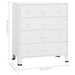 Dulap cu sertare industrial, alb, 78x40x93 cm, metal - WALTI WALTI