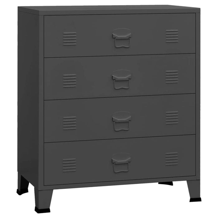 Dulap cu sertare industrial, antracit, 78x40x93 cm, metal - WALTI WALTI