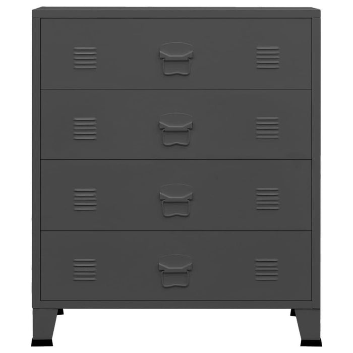 Dulap cu sertare industrial, antracit, 78x40x93 cm, metal - WALTI WALTI
