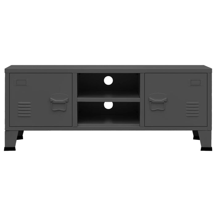 Dulap TV industrial, antracit, 105x35x42 cm, metal - WALTI WALTI