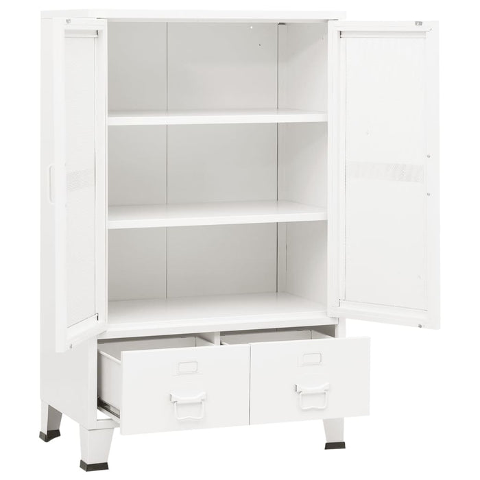 Dulap industrial de depozitare, alb, 70x40x115 cm, metal - WALTI WALTI