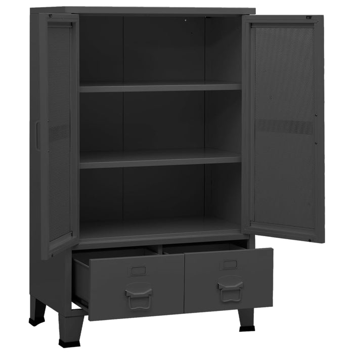 Dulap industrial de depozitare, antracit, 70x40x115 cm, metal - WALTI WALTI