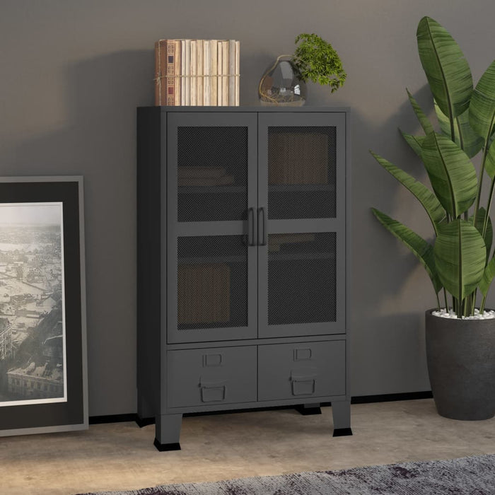 Dulap industrial de depozitare, antracit, 70x40x115 cm, metal - WALTI WALTI